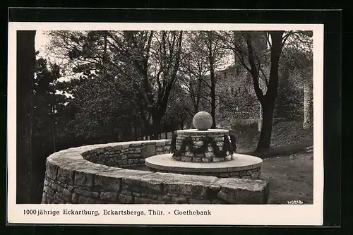 AK Eckartsberga i. Thür., 1000jährige Eckartsburg, Goethebank