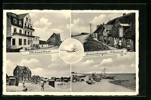 AK Schönberger-Strand, Ortspartie, Strassenpartie und Strandleben