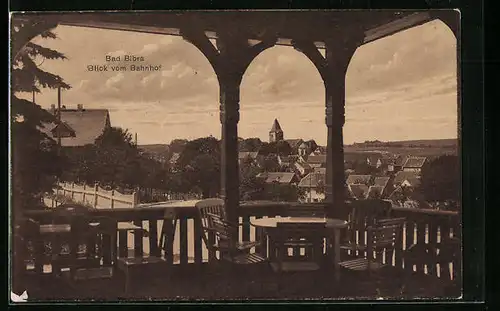 AK Bad Bibra, Blick vom Bahnhof