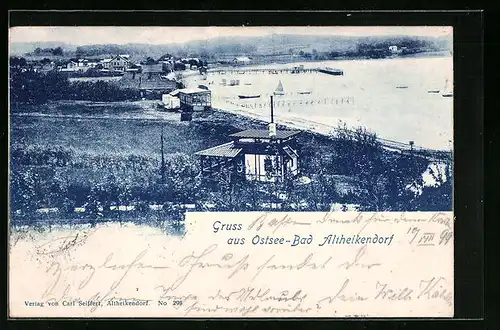 AK Altheikendorf, Ortsansicht aus der Vogelschau