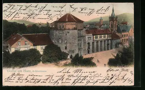 AK Goslar / Harz, Hotel Achtermann