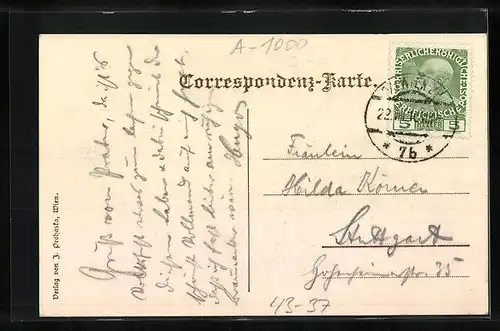 AK Wien, Wiener Prater, Restaurant J. Prohaska mit Riesenrad