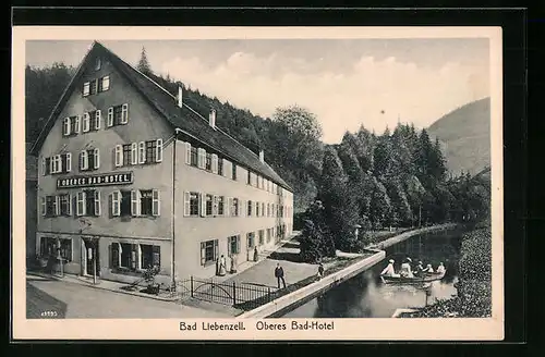 AK Bad Liebenzell, Oberes Bad-Hotel und Boot
