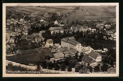 AK Schömberg i. Schw., Teilansicht, Fliegeraufnahme
