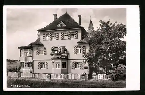 AK Schömberg /Kreis Calw im Schwarzwald, Hotel Villa Bergfrieden