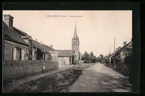 AK Les Barils, Rue principale, Strassenpartie