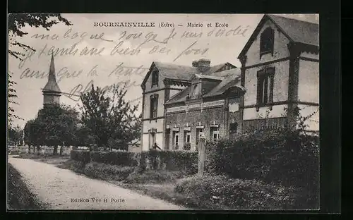 AK Bournainville, Mairie et Ecole