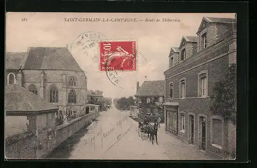 AK Saint-Germain-la-Campagne, Route de Thiberville
