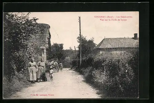 AK Coudray, Les Gaudinettes, Vue sur la Forêt de Lyons