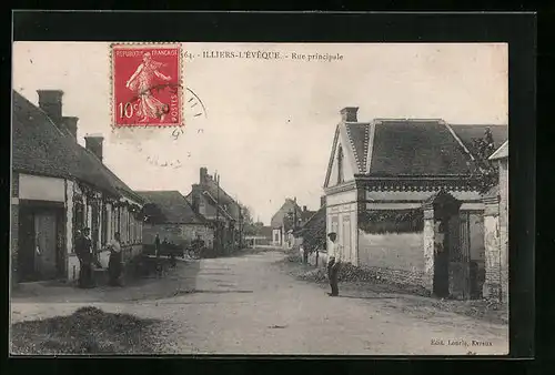 AK Illiers-L`Évêque, Rue principale, Strassenpartie