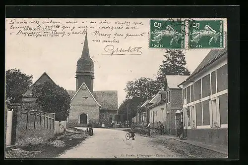 AK Morgny, La Poste et l`Eglise