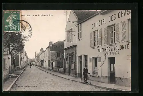 AK Avon, La Grande Rue, Strassenpartie