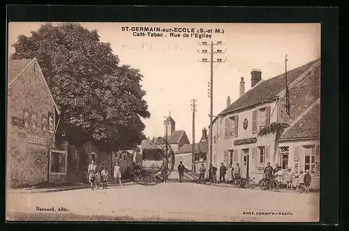 AK St-Germain-sur-Ecole, Café-Tabac, Rue de l`Eglise