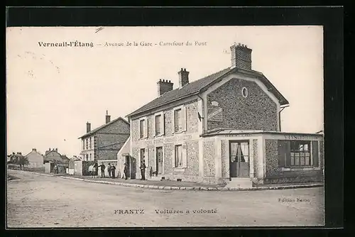 AK Verneuil-l`Étang, Aveneu de al Gare, Carrefour du Pont