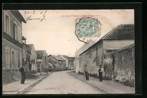 AK Précy, Une Rue, Strassenpartie