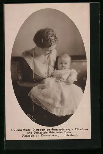 AK Victoria Luise Herzogin von Braunschweig und Lüneburg und Prinzessin Friederike Luise