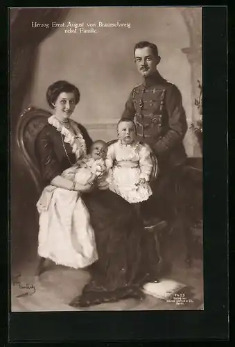 AK Herzog Ernst August von Braunschweig nebst Familie