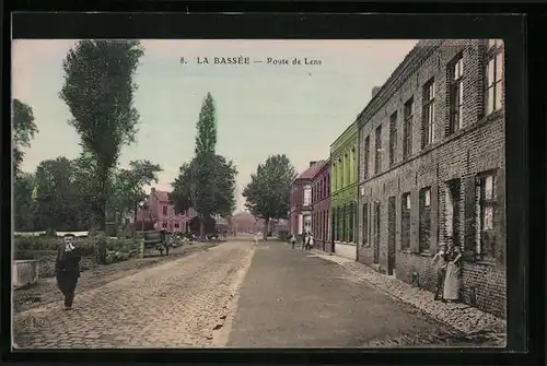 AK La Bassée, Route de Lens