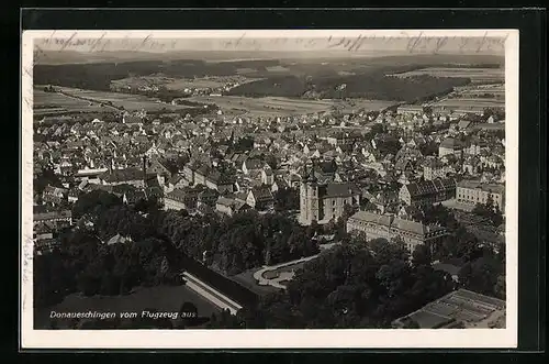 AK Donaueschingen, Teilansicht, Fliegeraufnahme