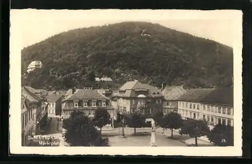 AK Suhl i. Thür. Wald, Marktplatz mit Geschäften