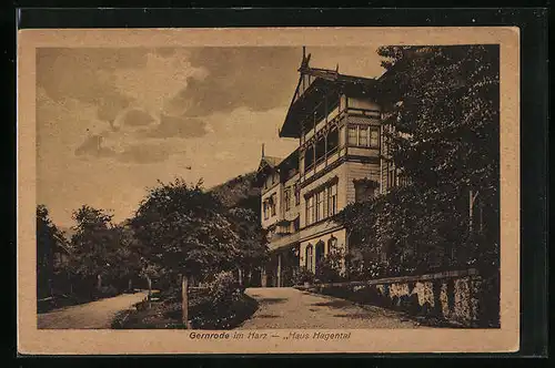 AK Gernrode im Harz, Haus Hagental