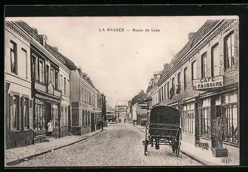 AK La Bassée, Route de Lens