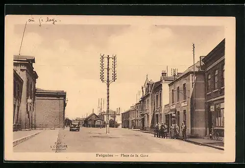 AK Feignies, Place de la Gare