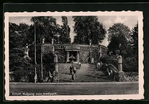 AK Erfurt, Aufgang zum Stadtpark