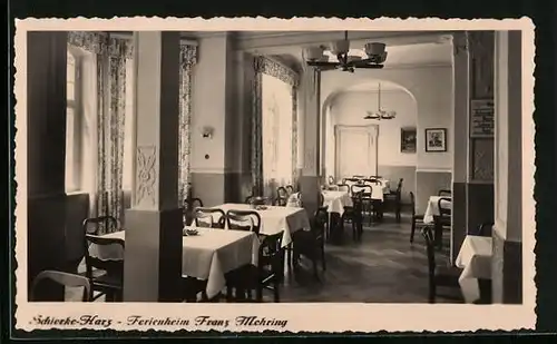 AK Schierke /Harz, Ferienheim Franz Mehring, Innenansicht
