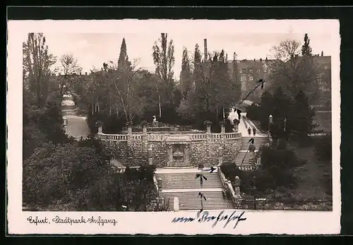 AK Erfurt, Stadtpark-Aufgang