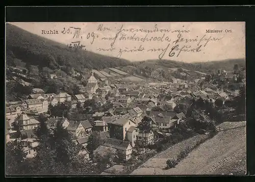 AK Ruhla, Teilansicht Mittlerer Ort