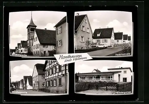 AK Nordhausen, Strassenpartie, Kindergarten, Fachriastrasse