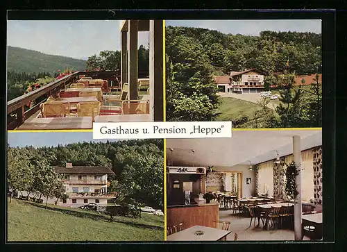 AK Krausenbach / Spessart, Gasthaus und Pension Heppe
