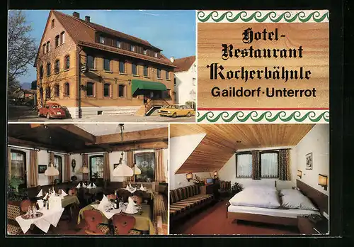 AK Gaildorf-Unterrot, Hotel-Restaurant Kocherbähnle, Schönbergerstrasse 8