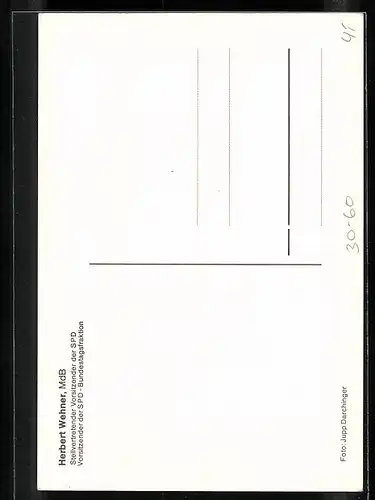 AK Vorsitzender der SPD-Bundestagsfraktion Herbert Wehner