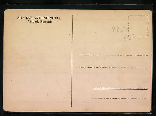 AK Ahlbeck / Usedom, Siemens-Antonienheim