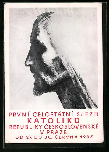 AK Prag / Praha, Prvni Celostatni Sjezd Katoliku, 30 Cervna 1935