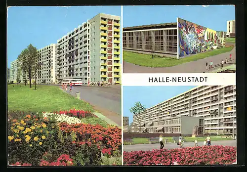 AK Halle-Neustadt, Neue Wohnhäuser