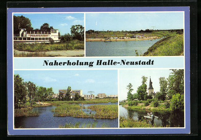 AK HalleNeustadt, Angersdorfer Teiche, Gaststätte Piratennest, Freibad