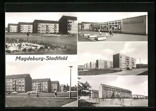 AK Magdeburg-Stadtfeld, Wohnkomplex Spielhagenstrasse, Fröbelstrasse, Beimsstrasse