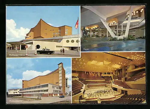 AK Berlin, Philharmonie mit Foyer und Konzertsaal