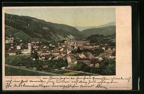 AK Mürzzuschlag, Generalansicht der Stadt