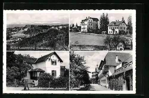 AK Lassnitzhöhe, Generalansicht, pension Annenheim, Kurhaus und Erholungsheim Volkshilfe