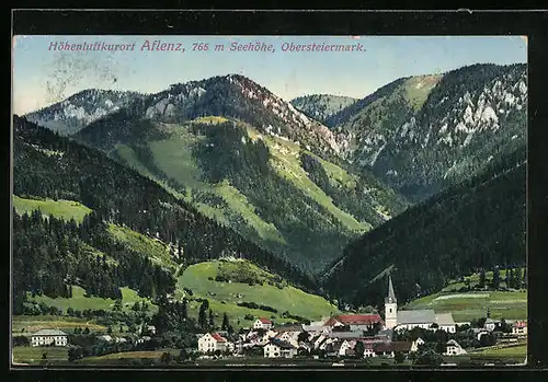 AK Aflenz, Ortstotale mit der Kirche