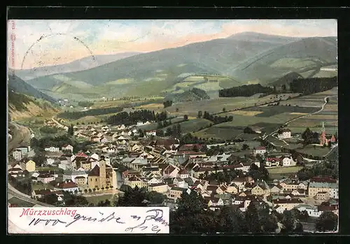 AK Mürzzuschlag, Generalansicht der Stadt