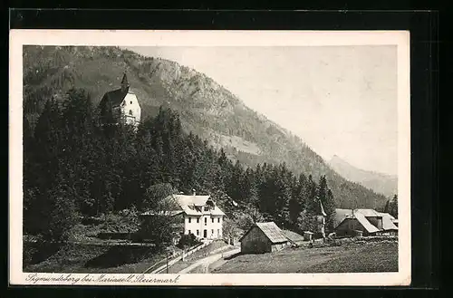 AK Sigmundsberg i. d. Steiermark, die Kapelle auf dem Hügel