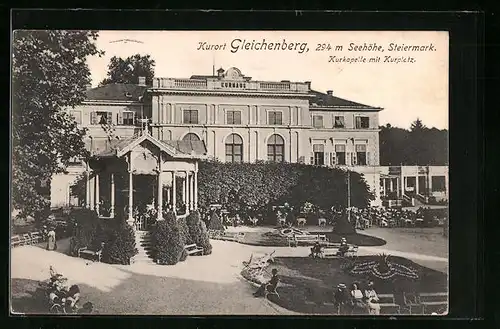 AK Bad Gleichenberg, die Kurkapelle mit dem Kurplatz