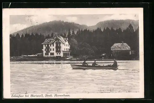 AK Mariazell, das Herrenhaus am, Ufer des Erlaufsee