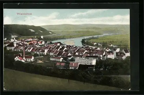 AK Waldshut, Generalansicht der Stadt
