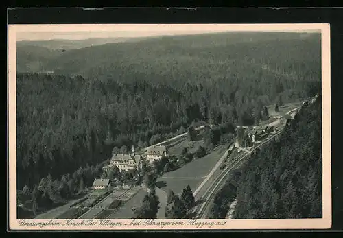 AK Villingen im Schwarzwald, Blick auf das Genesungsheim Kirneck, Fliegeraufnahme